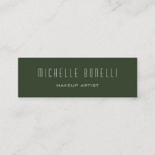 Green Minimaist Modern Slim Size Trendy Mini Business Card