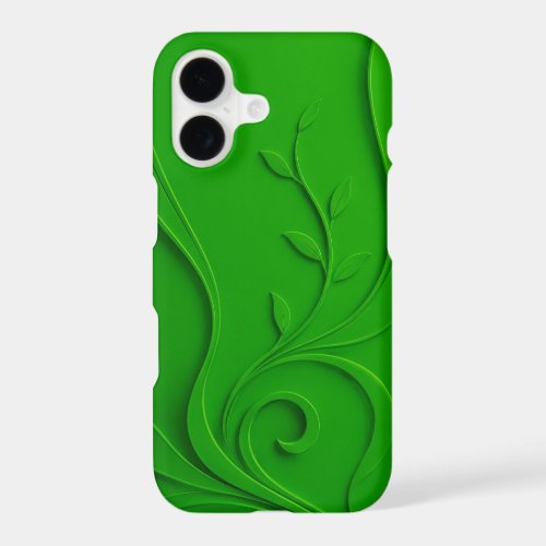 Green Minimal Leaf Design iPhone 17 Case