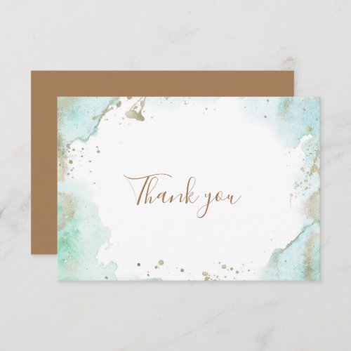 Green Minimalist Baby Shower  Thank You Card