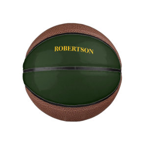 Green minimalist custom name  mini basketball