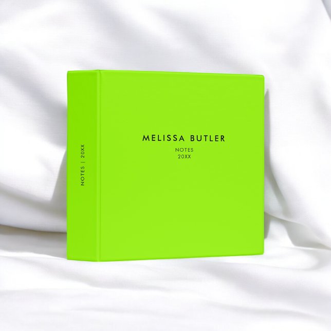 Green Minimalist Modern 3 Ring Binder (Creator Uploaded)