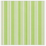 [ Thumbnail: Green & Mint Cream Colored Lines Fabric ]