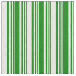 [ Thumbnail: Green & Mint Cream Colored Lines/Stripes Pattern Fabric ]
