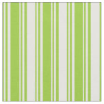 [ Thumbnail: Green & Mint Cream Colored Stripes Pattern Fabric ]