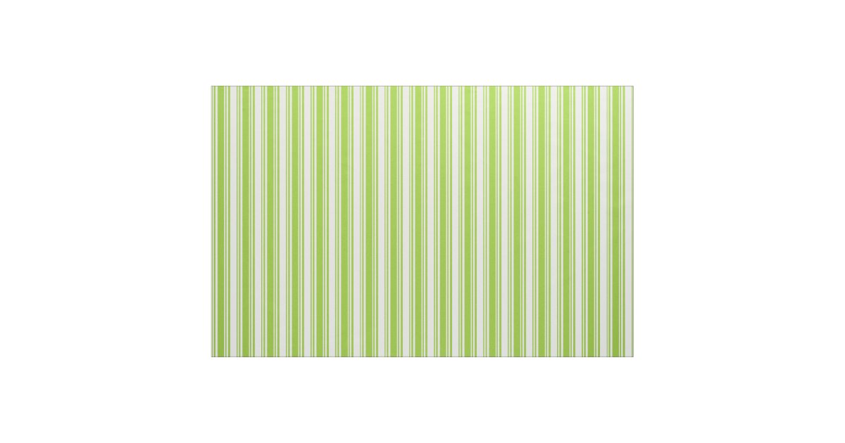Green & Mint Cream Colored Stripes Pattern Fabric | Zazzle.com