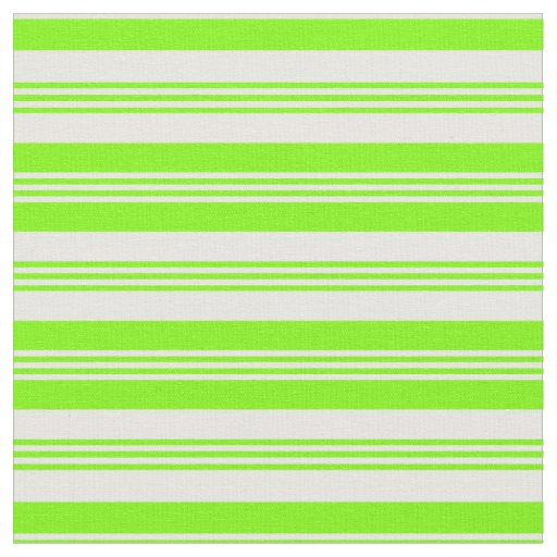 Green & Mint Cream Pattern Fabric