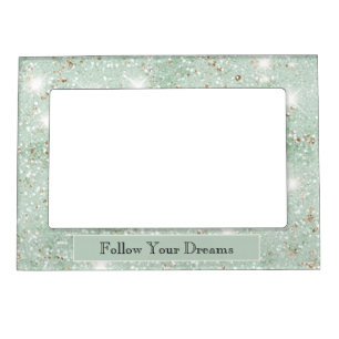 Green Mint Glitter Dreams Magnetic Frame