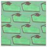 Green Mint Grasshopper Pie Slice Food Baking Piece Fabric