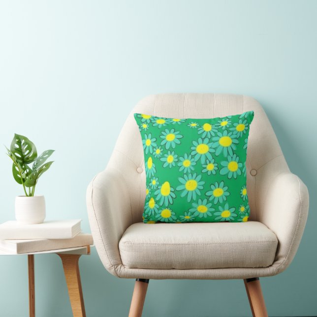 Green Mint Throw Pillow (Chair)