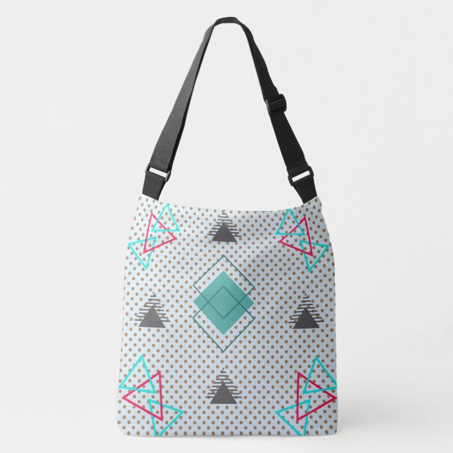 Green Mint Triangle  Crossbody Bag (Front)