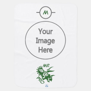 Green Mister Pro Triceratops Skilled Ancient Baby Blanket
