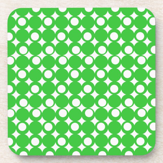 Green Mod Ball Design @ Emporio Moffa Beverage Coaster (Front)