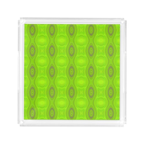 Green Mod Pattern Acrylic Tray