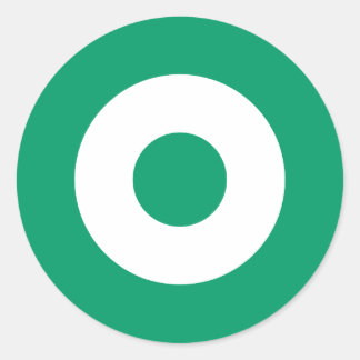 Green Mod Round Sticker