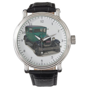 green Model A classic car watch