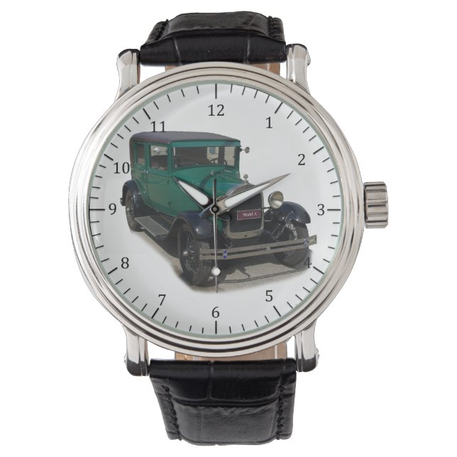 green Model A classic car watch (Front)