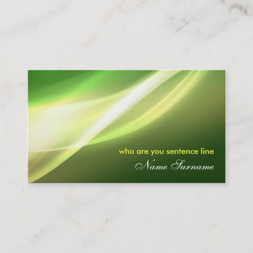 Customizable green modern abstraction business card design