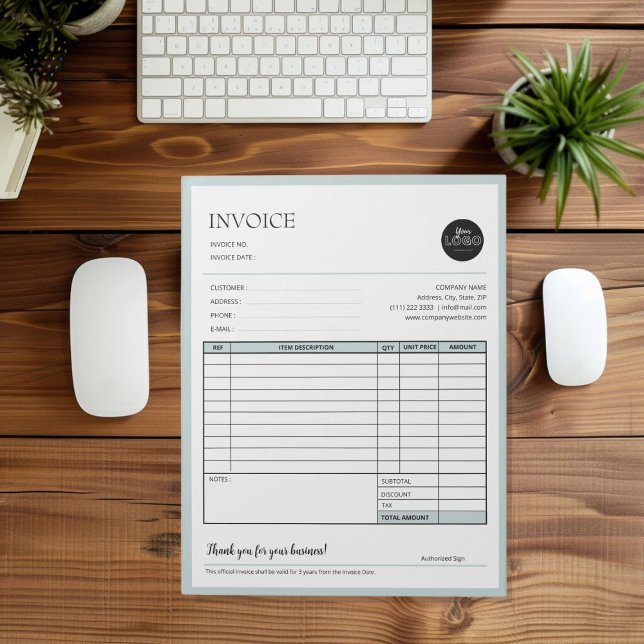 Green Modern Business Quotation Invoice Forms Notepad (Green Modern Business Quotation Invoice Forms Notepad desk top mock up)