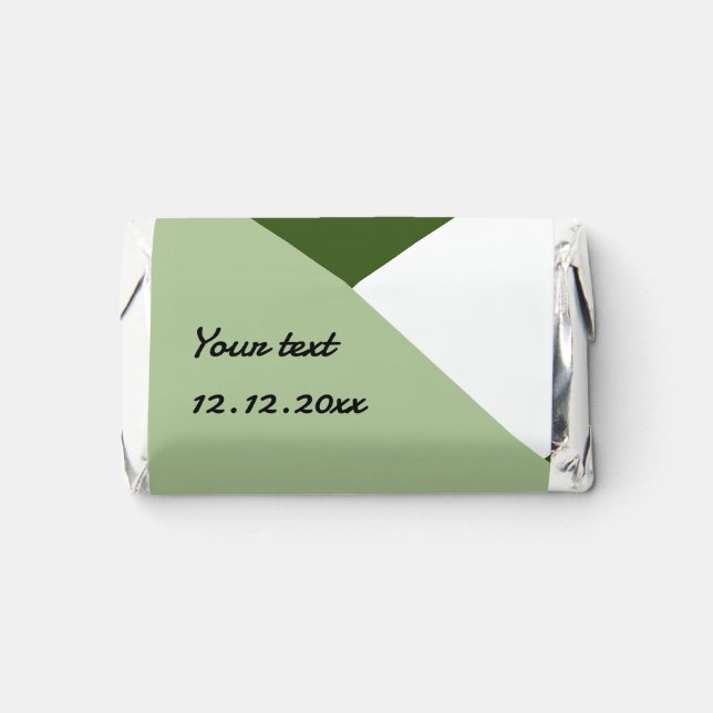 Green Modern Color Block 2 Hershey's Miniatures (Front)