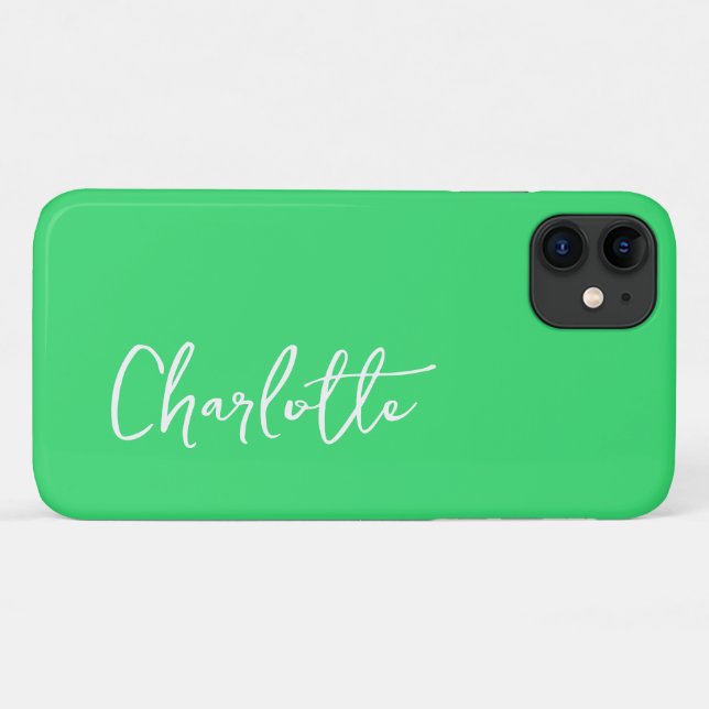 Green Modern Custom Name     Case-Mate iPhone Case (Back (Horizontal))