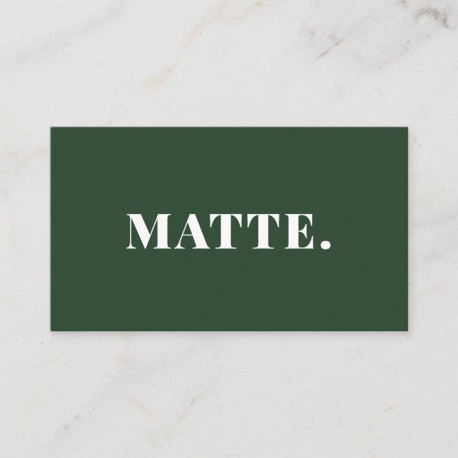 Green | Modern Elegant Minimalist Professional Business Card (Front)