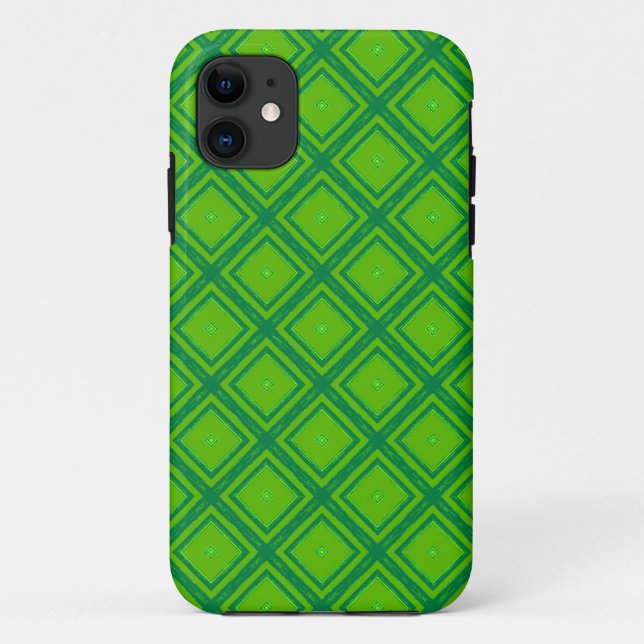Green modern geometric mosaic pattern 3 Case-Mate iPhone case (Back)