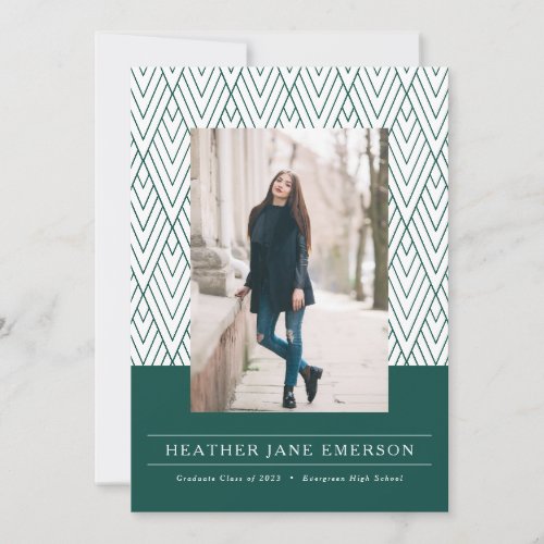 Green Modern Graduation Announcement