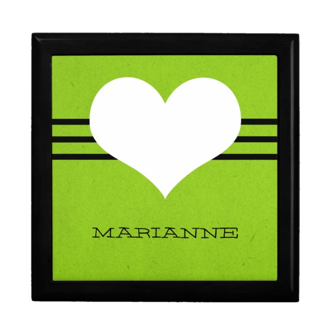 Green Modern Heart Gift Box (Front)