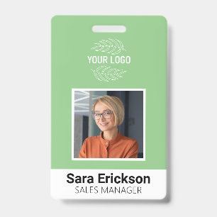 Green Modern ID Card Business Employee Badge