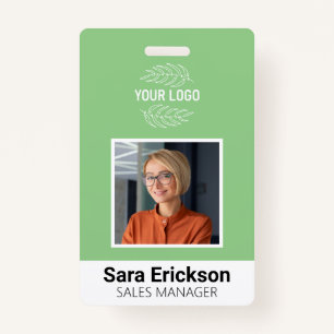 Green Modern ID Card Business Employee Badge
