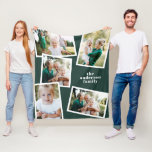 Green modern multi photo family home decor gift fleece blanket<br><div class="desc">Modern stylish multi photo family home decor gift,  Ideal anniversary,  birthday,  mothers day,  fathers day,  new house or Christmas gift. Green Color can be changed.</div>
