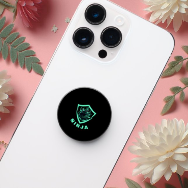 Green Modern Ninja Popgrip PopSocket  (Creator Uploaded)