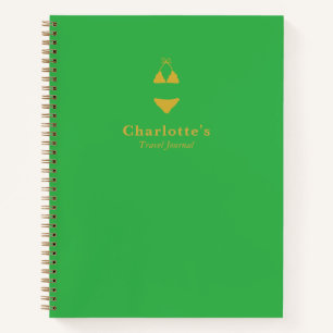 Green Modern Personalized Travel Notebook