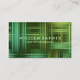 Green Modern Plaid Business Card