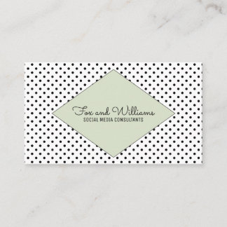 Green Modern Polka Dots Business Card