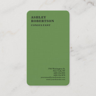 Green Modern Professional Stylish Trend Minimalist Business Card