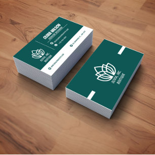 Green Modern QR Code Business Card