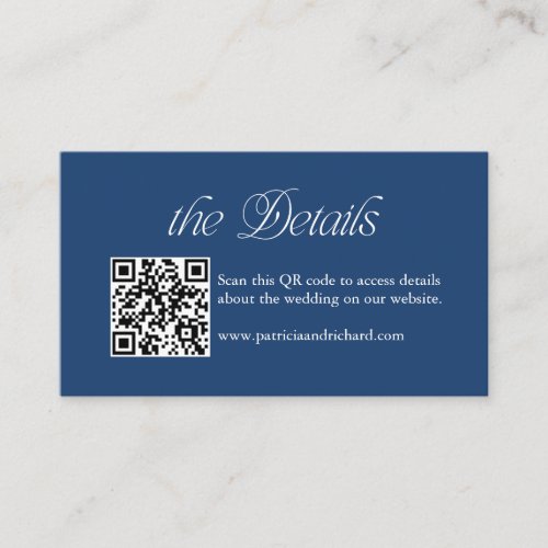 Green Modern QR Code Wedding Website Card