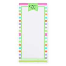 Green Modern Rainbow Stripes Kids Personalized
