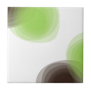 Green, modern, simple, flower abstract graphic ceramic tile