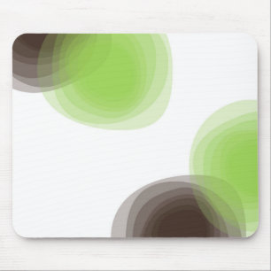 Green, modern, simple, flower abstract graphic mouse pad