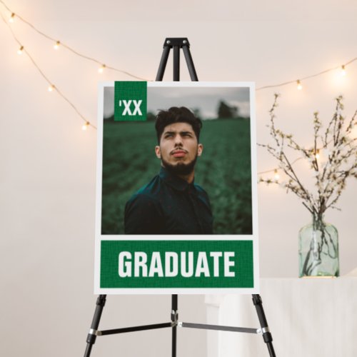 Green Modern Textured Photo Graduation Foam Board