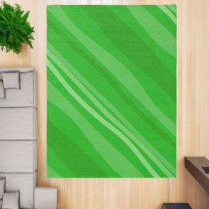 Green Modern wonky stripes Rug