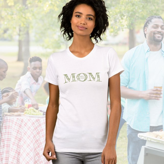 Green Mom Established Customize Year T-Shirt (Creator Uploaded)