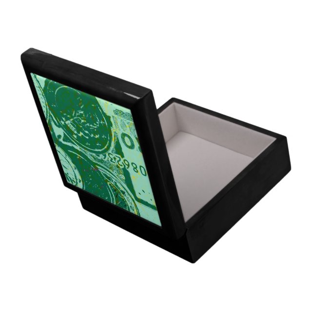 Green Money Keepsake Box (Back Open)