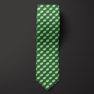 Green Monochromatic Football Neck Tie