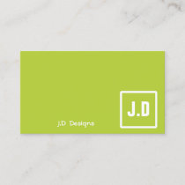 Green Monogram Business Cards