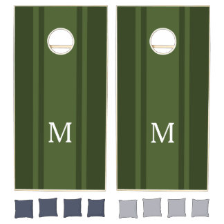 Green Monogram Cornhole Boards Set