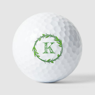 Green Monogram Golf Balls - Personalized Initials 