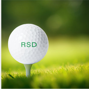 Green Monogram Initial Golf Balls